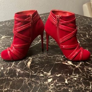 Sexy red women booties